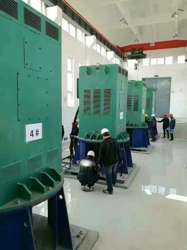 YKK4503-4某污水处理厂使用我厂的立式高压电机安装现场